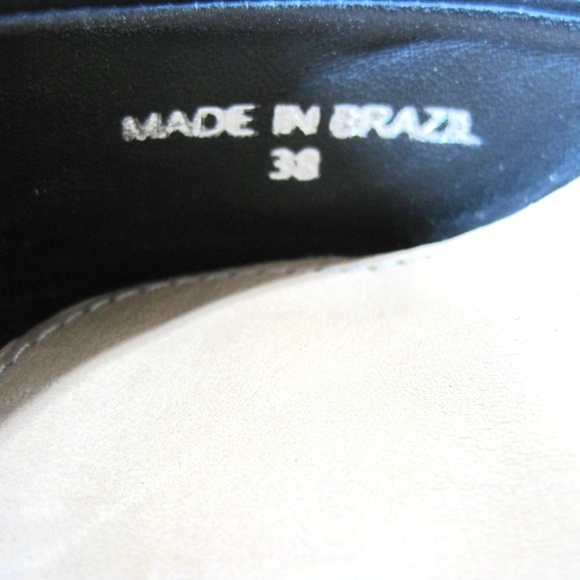 Topshop Black Suede Wooden Platform Heels Sz: 8M - Picture 8 of 8